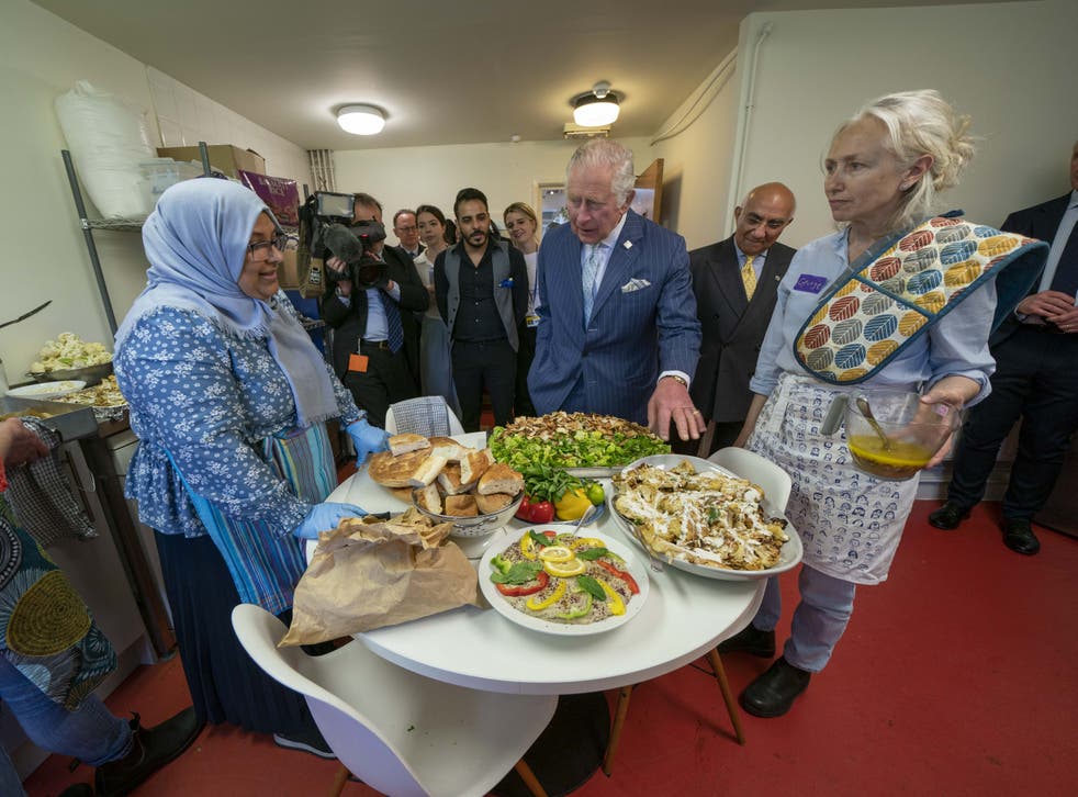 Charles saw dishes which had been prepared for lunch (Arthur Edwards/The Sun/PA)