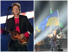 Paul McCartney waves Ukraine flag during first gig of 2022 tour