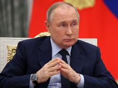 Ukraine news live: War will only end when Putin is dead, says top spy