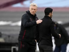 West Ham manager David Moyes preparing for Arsenal’s ‘flexibility’