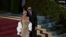 Pete Davidson helps Kim Kardashian struggle up Met steps in Marilyn Monroe gown