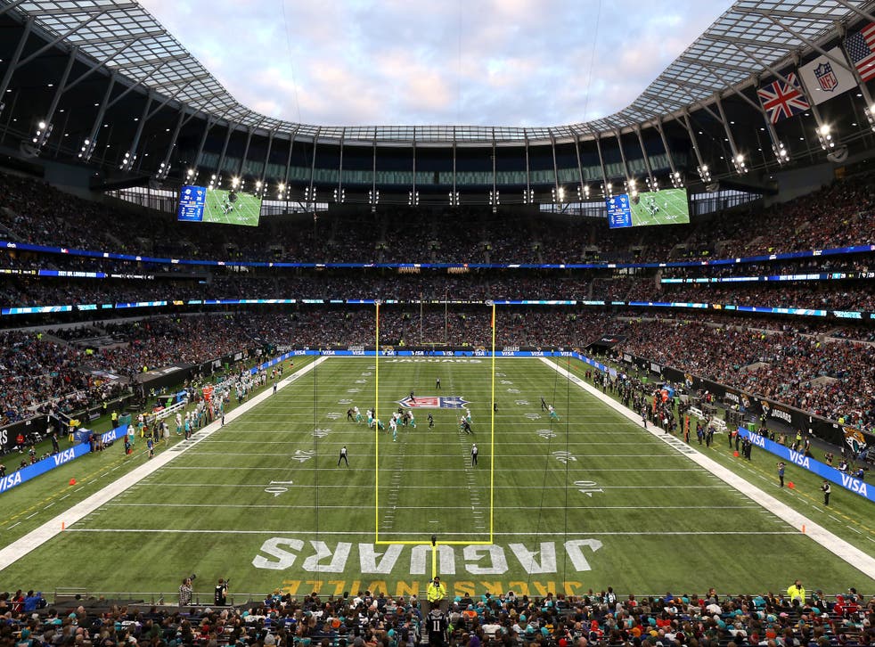 <p>Miami Dolphins and Jacksonville Jaguars battled it out at Tottenham Hotspur Stadium last year</p>