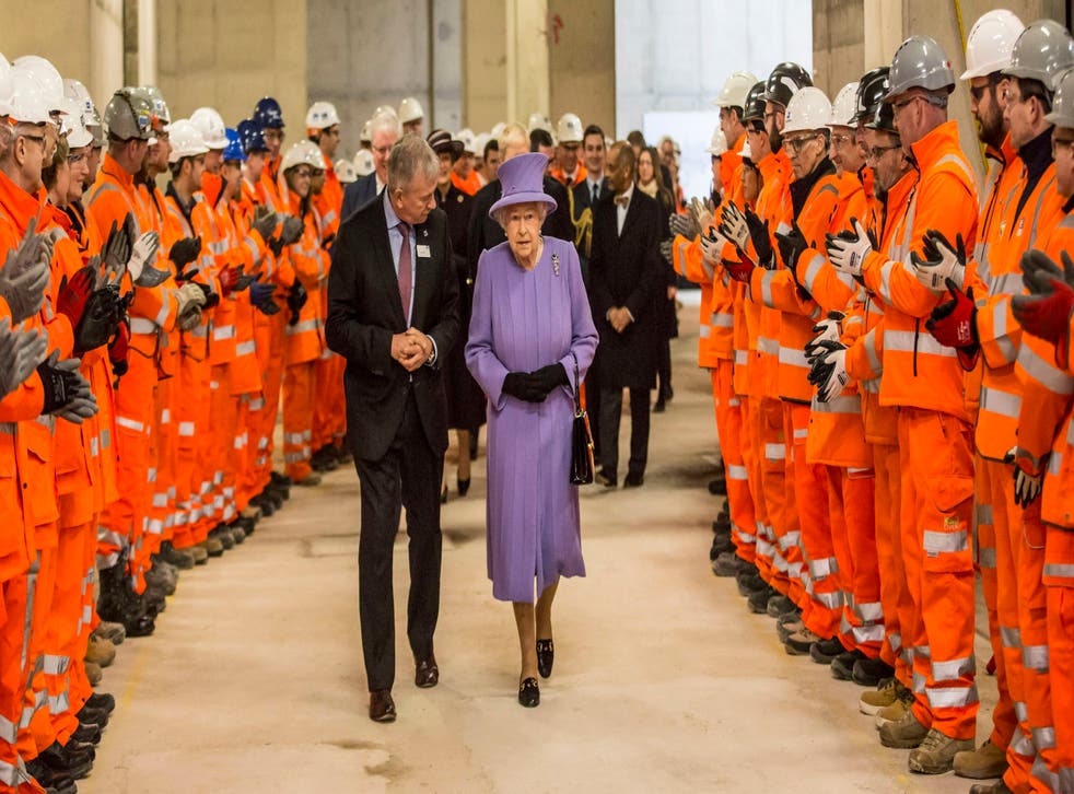 The Queen visited the site of Bond Street station in February 2016 (Richard Pohle/The Times/PA)
