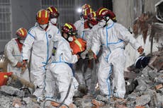 Woman pulled alive from collapsed China building after six days
