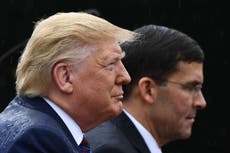 Mark Esper says he and military chief devised ‘four No’s’ to stop Trump doing ‘bad things, terrible things’ and taking US in ‘dark direction’
