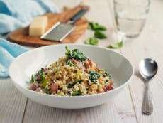 Making risotto doesn’t have to be laborious – this recipe proves it