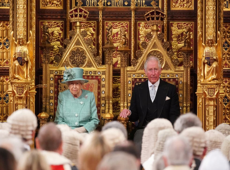The Queen and the Prince of Wales at the State Opening of Parliament in 2019 (Hannah McKay/PA)