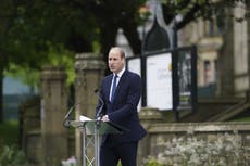 William gives personal tribute to Manchester bombing bereaved as memorial opens