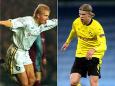 Erling Haaland follows in father’s footsteps in making Manchester City move