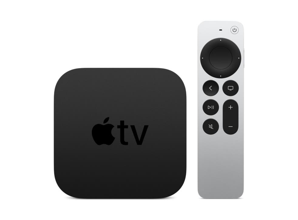 <p>Apple TV 4K device and remote control</bl>
