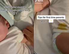 Mother reveals a clever tip for changing baby out of onesie
