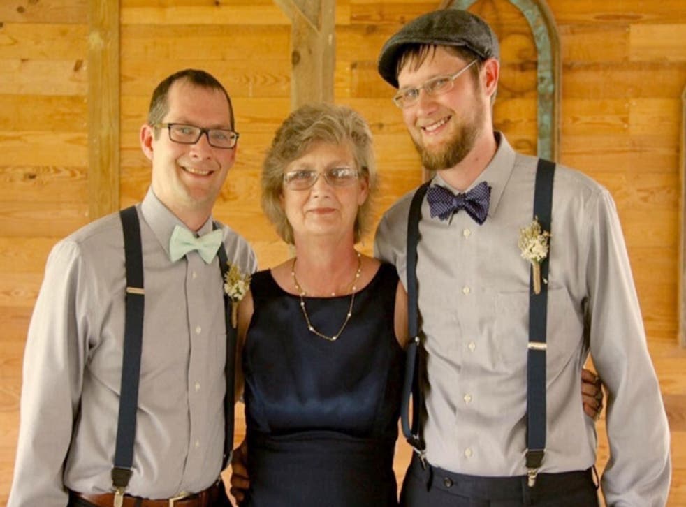 <p>Connie Ridgeway with her two sons</s>