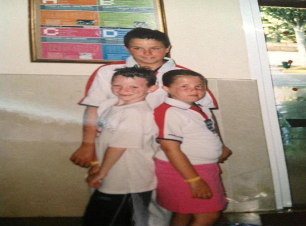 Connor Taylor (venstre) with his older brother and cousin, 2003 (Collect/PA Real Life)
