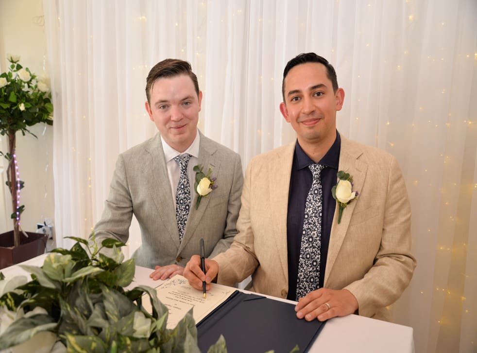 Connor and Joe on their wedding day, 2021 (Collect/PA Real Life)