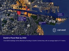 明らかに: What flooding in Dublin could look like by 2100 if climate crisis is not addressed