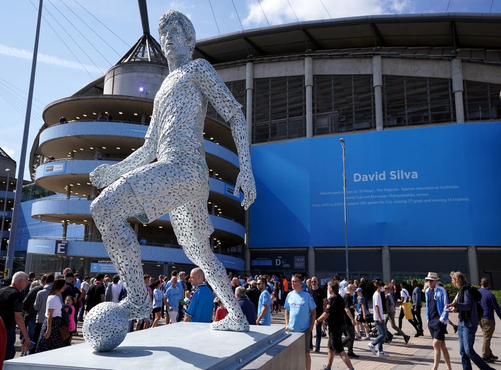City already have statues in place honouring Aguero’s team-mates David Silva (pictured) and Vincent Kompany (Nick Potts / PA)