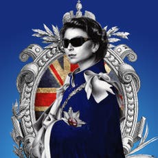 Queen shown with sunglasses and tattoos in Jubilee exhibition