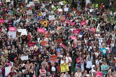 Thousands rally across US to protect abortion rights as Supreme Court weighs Roe v Wade decision