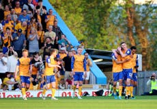 Mansfield claim narrow win over Northampton in first leg of play-off semi-final