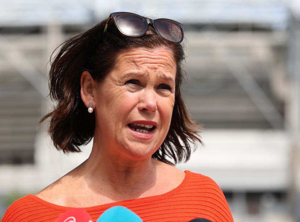 Sinn Fein president Mary Lou McDonald accused the UK Government of being ‘in cahoots’ with the DUP (Sam Boal/PA)