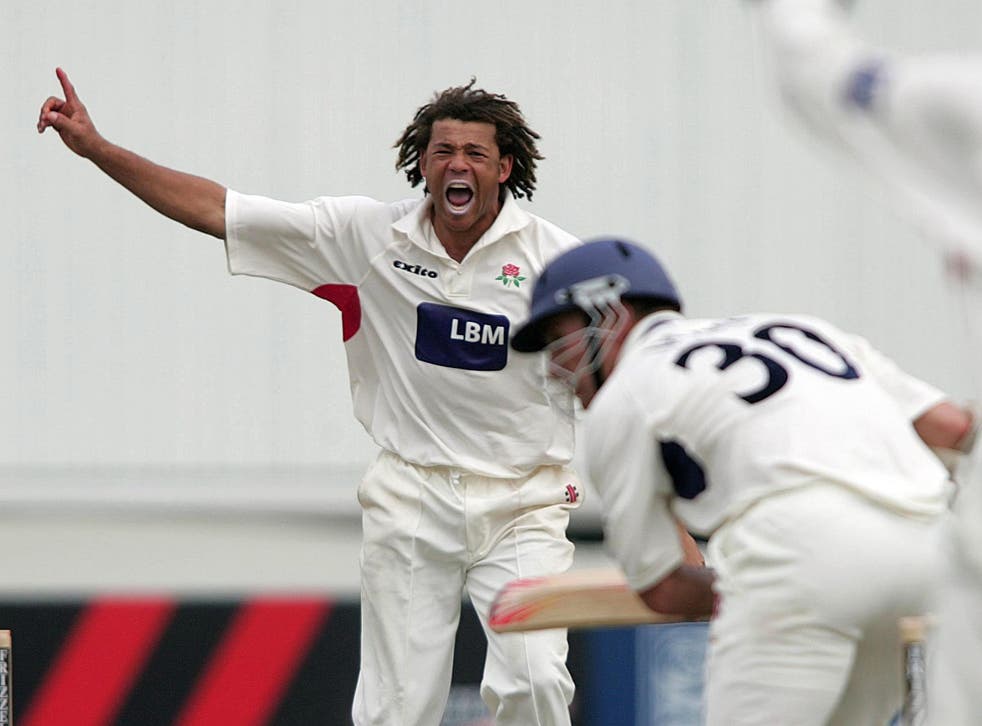 Former Australia player Andrew Symonds, shown playing for Lancashire, is oorlede (Martin Rickett/PA)
