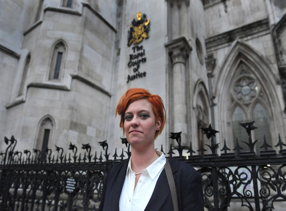 <p>Monroe outside the High Court in London, 2017, after a hearing in her case against Katie Hopkins</p>