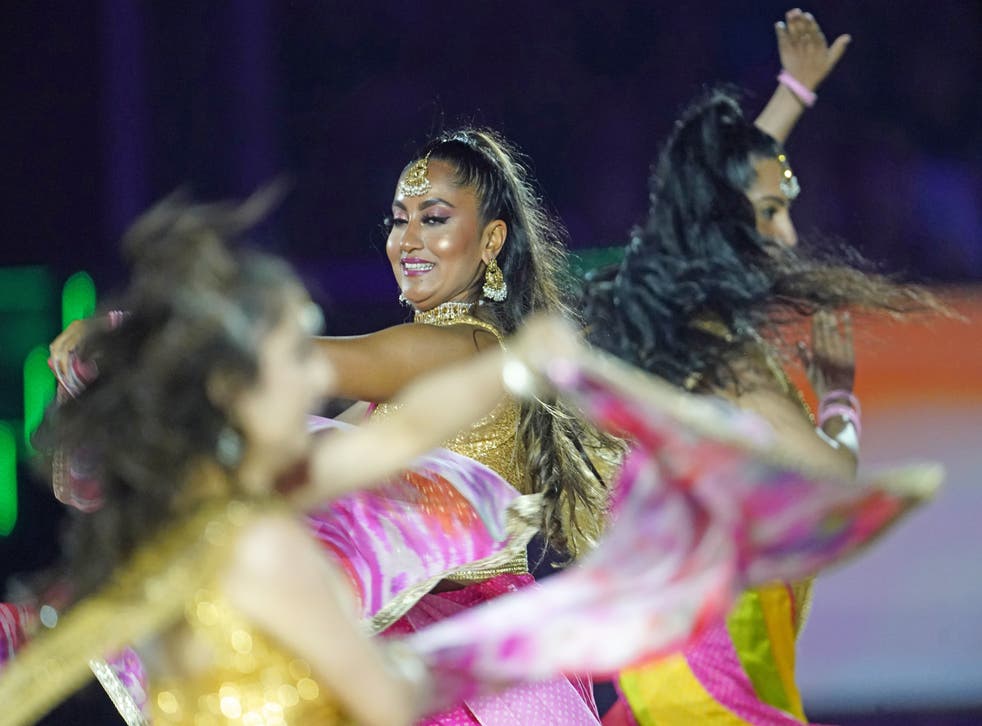 Bollywood dancers perform (Steve Parsons/AP)