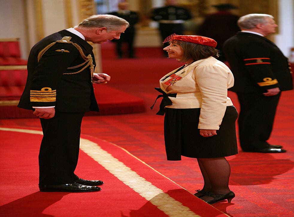 Kay Mellor receives an OBE from the Prince of Wales during the investiture ceremony at Buckingham Palace (Lewis Whyld/PA)