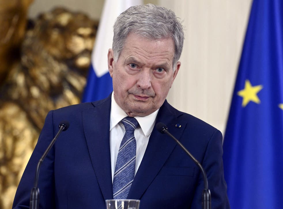 <p>Finnish president Sauli Niinisto </bl>