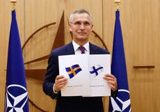 ‘A historic moment’: Finland and Sweden formally apply to join Nato