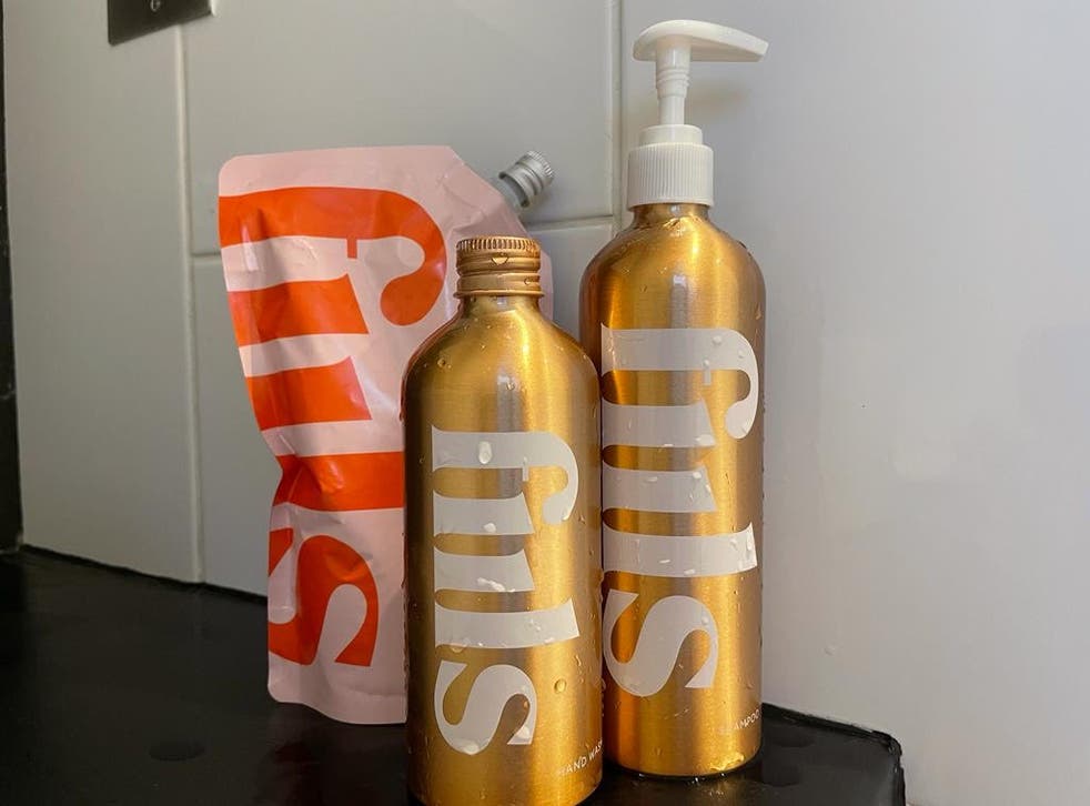 <p>The metallic bottles brought sophistication to the mishmash of products in our bathroom</p>