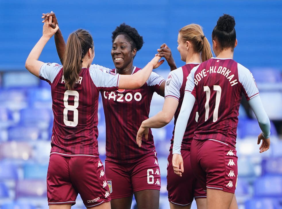 Anita Asante (second left) finished her playing career at Aston Villa (Zac Goodwin/PA)