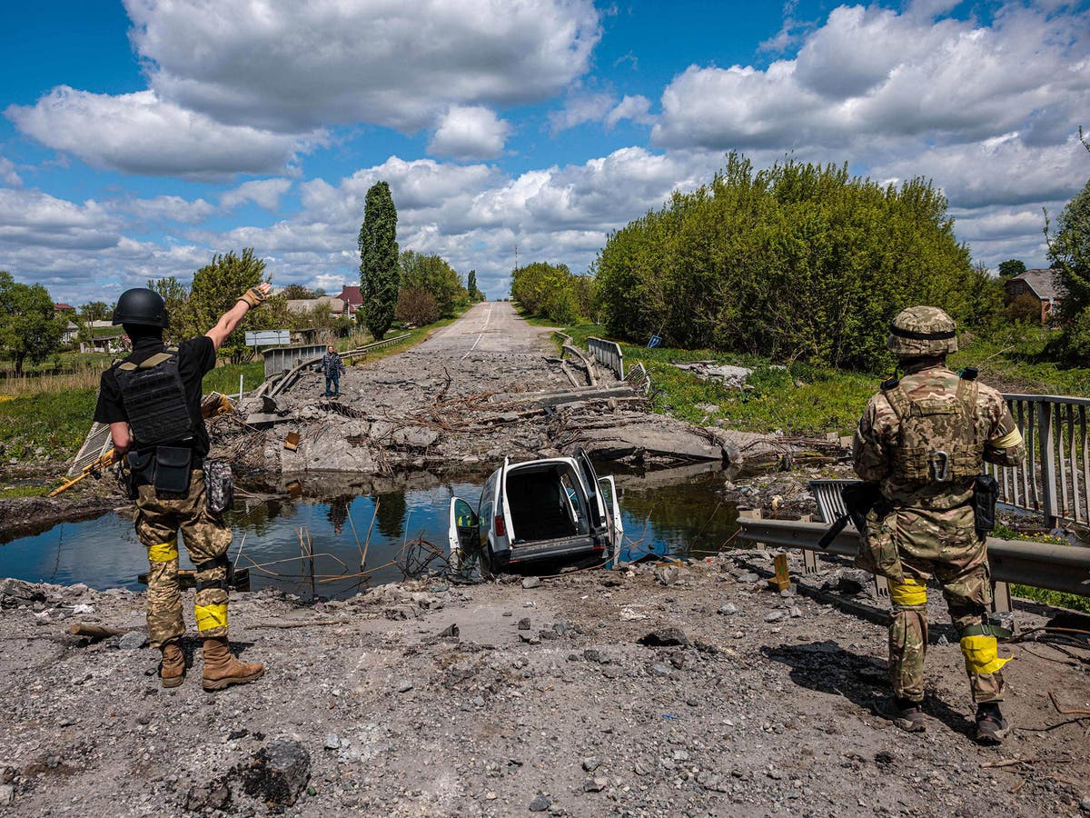 Inside the recaptured village still under attack from Russian forces