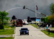 6 injured in explosion and fire at Wisconsin pier factory