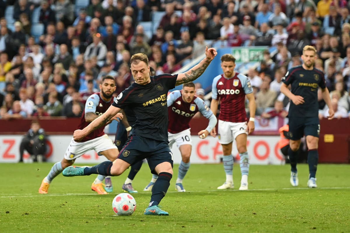 Burnley escape Premier League relegation zone after claiming draw at Aston Villa