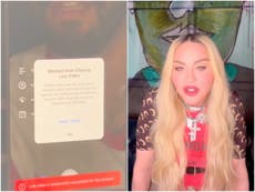 Madonna ‘speechless’ after being ‘blocked’ from posting on Instagram Live