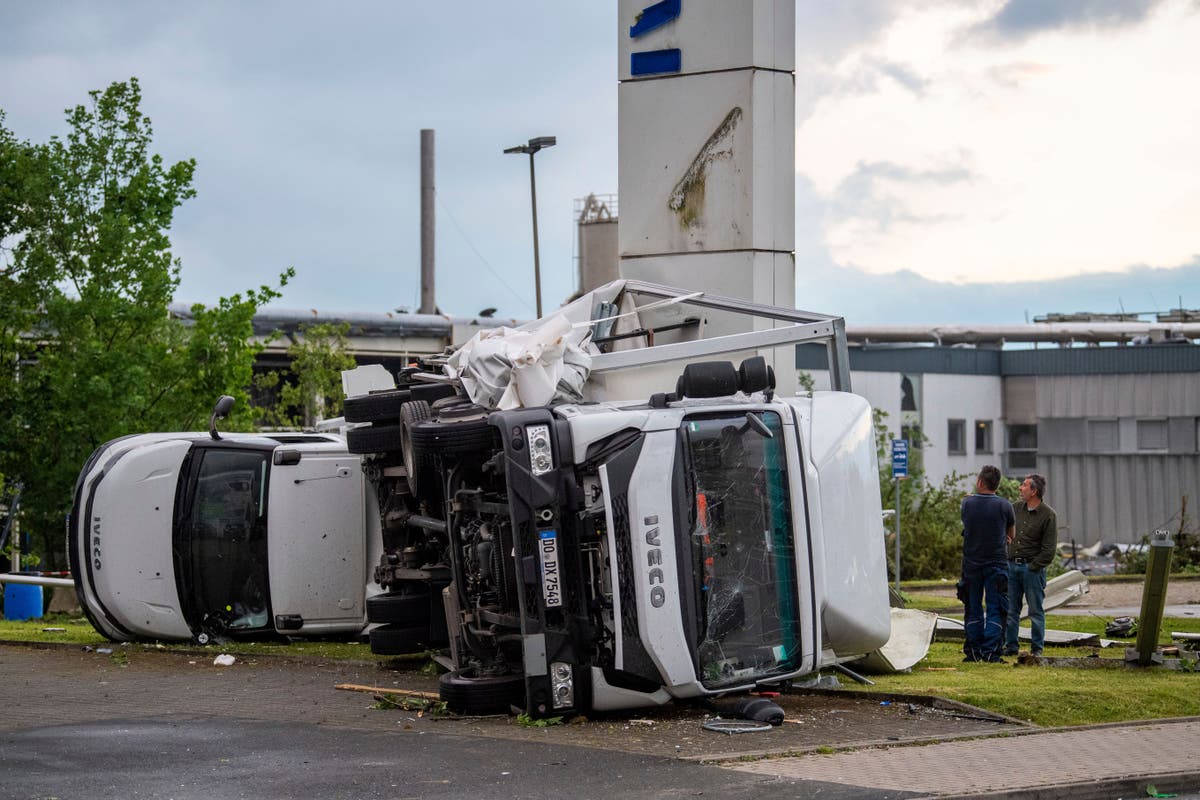 Germany tornadoes leave one dead and at least 40 beseer