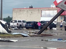 One dead and more than 40 injured after rare tornado hits Michigan town of Gaylord