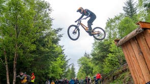 France's Thibault Laly during day one of the Mercedes-Benz UCI MTB World Cup event in Fort William