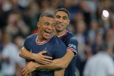Kylian Mbappe celebrates new contract with hat-trick as PSG thrash Metz 