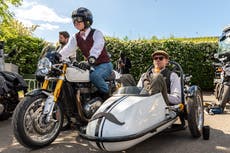 Bikers hit the road in vintage dress to raise money for men’s health