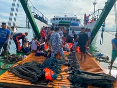 7 死的, 120 others rescued in Philippine ferry fire