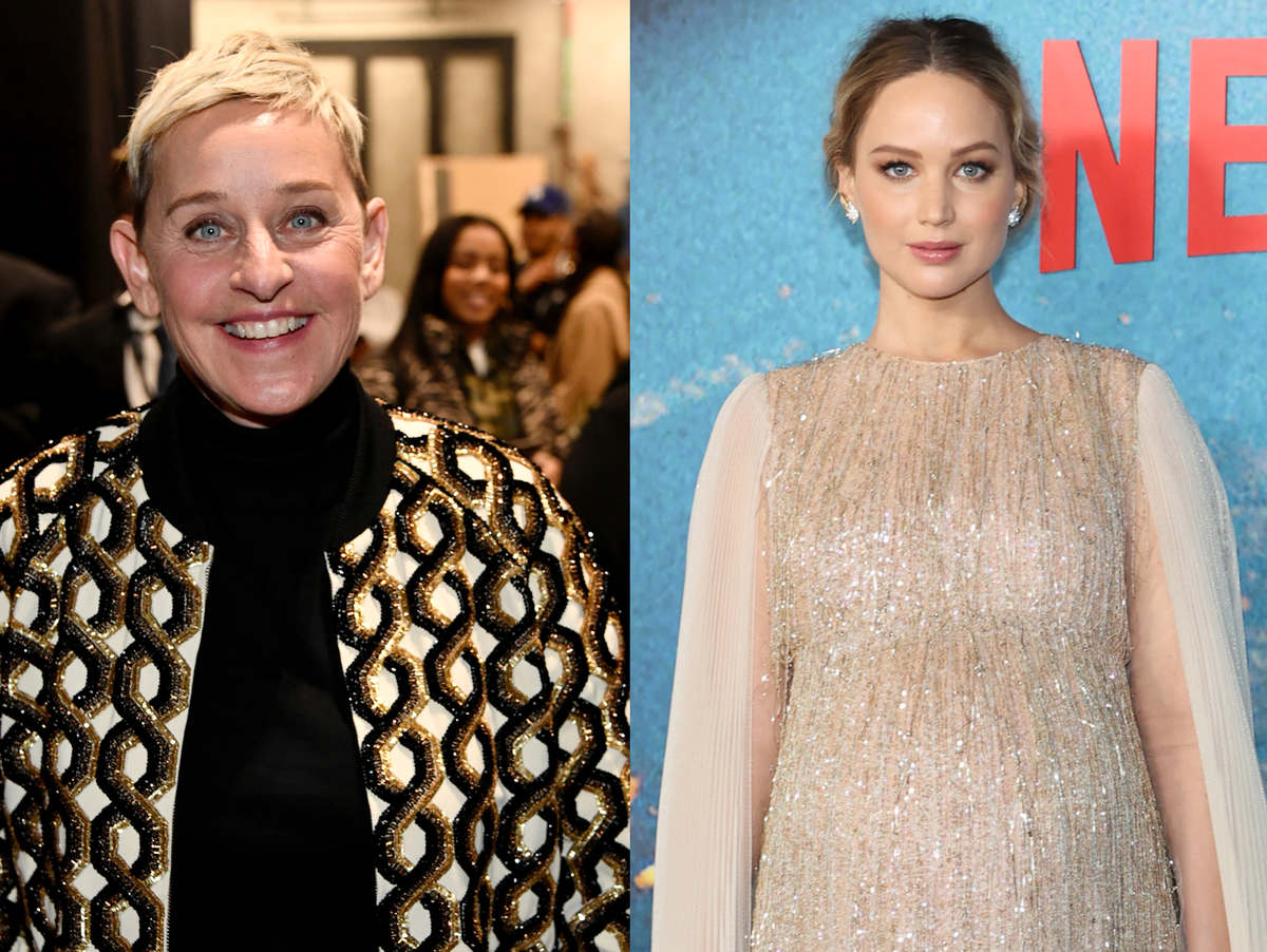 Ellen DeGeneres appears to reveal the sex of Jennifer Lawrence’s baby 