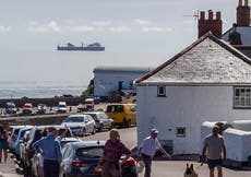 ‘Flying’ ship seen off Cornwall coast as rare optical illusion caught on camera