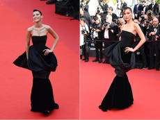 Bella Hadid wears vintage Versace on Cannes red carpet 