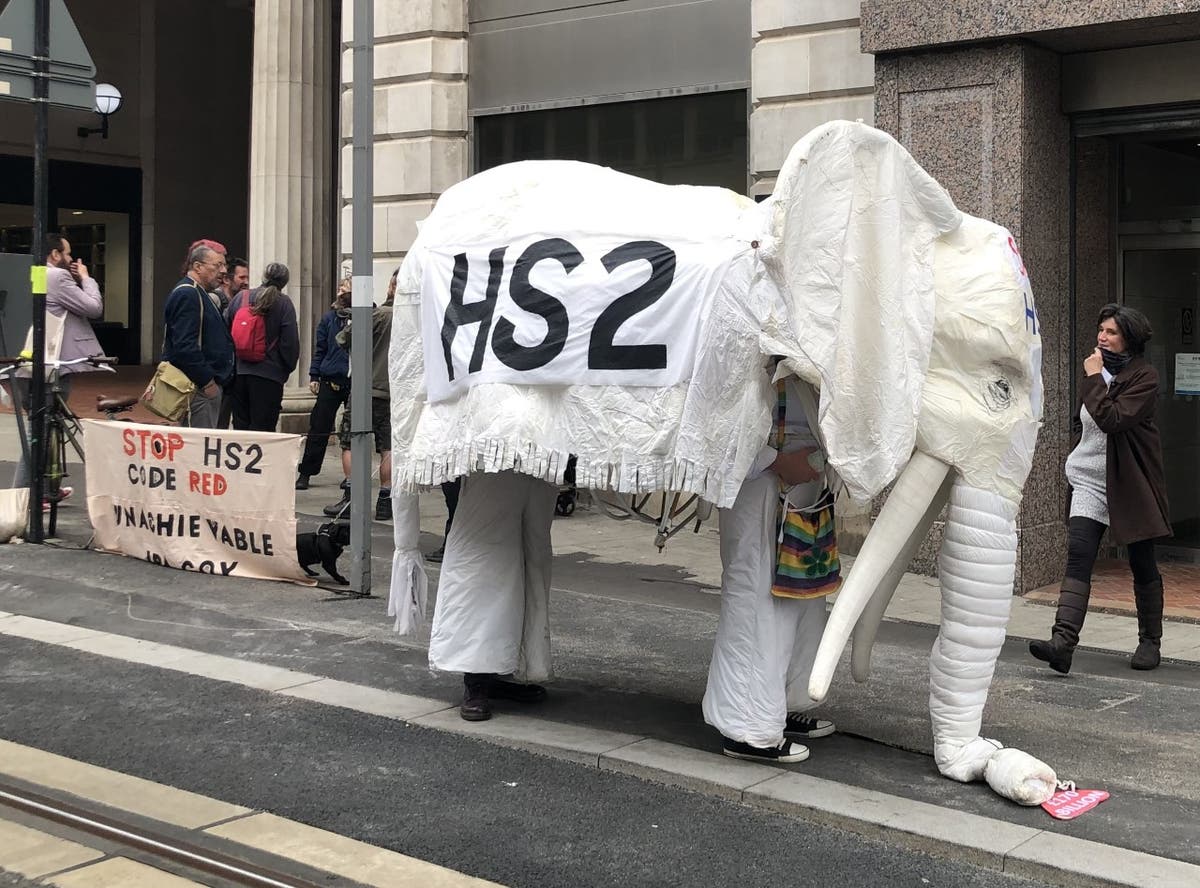 Protestors oppose route-wide HS2 injunction plan targeting ‘persons unknown’