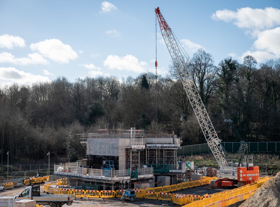 Construction work is under way to build the high-speed line from London to Birmingham. (Aaron Chown/PA)