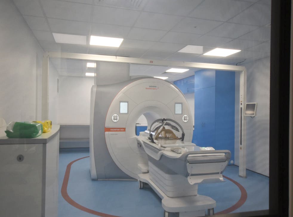 The new £3.6 million MRI scanner at the Beatson West of Scotland Cancer Centre in Glasgow.