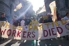 Protest at Downing Street over treatment of low-paid workers after Gray report