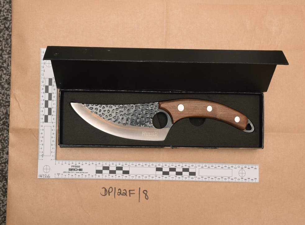 The knife used in the attack (Hampshire Constabulary/PA)